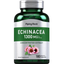 Piping Rock Echinacea 1300 mg per Serving - 180 Vegetarian Capsules, Non-GMO, Gluten-Free, Lactose-Free