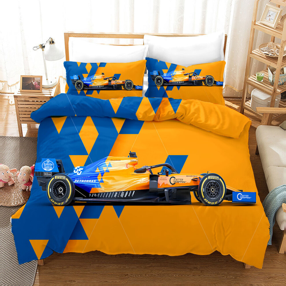 (Style 12, Double(200X200CM/3PCS)) Racing car Bedding Single Double Duvet Cover UK