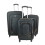 (Black, Set) Hampton & Stewart Light Weight Nylon Suitcase 3