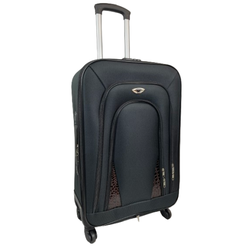 (Black, Medium) Hampton & Stewart Light Weight Nylon Suitcase 2