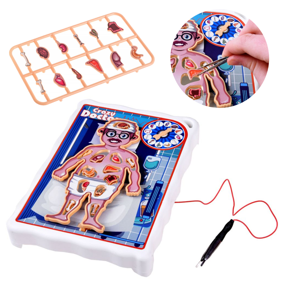 Classic Family Kids Operation Game Doctor Toy Girls Boys Electronic Board Game