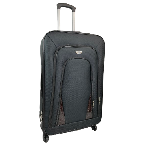(Black, Large) Hampton & Stewart Light Weight Nylon Suitcase 2