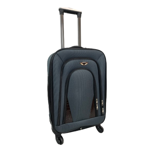 (Grey, Small) Hampton & Stewart Light Weight Nylon Suitcase 2