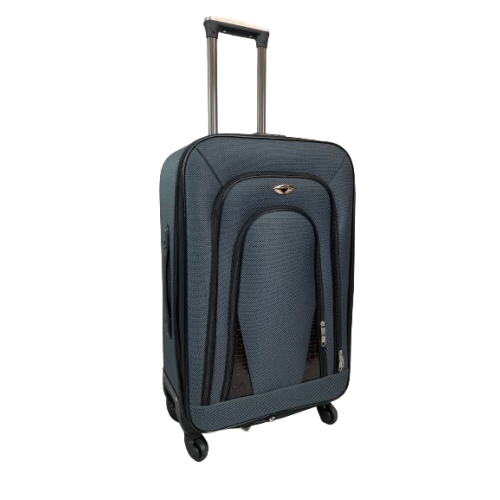 (Grey, Medium) Hampton & Stewart Light Weight Nylon Suitcase 2