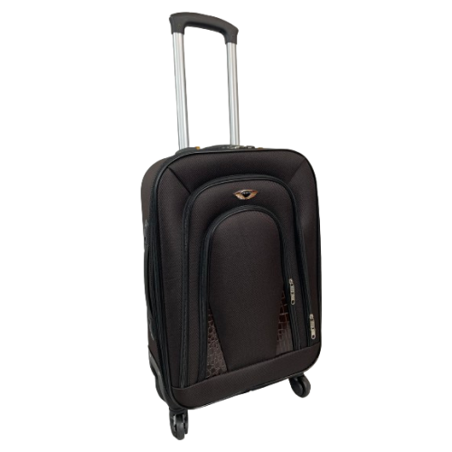 (Coffee, Small) Hampton & Stewart Light Weight Nylon Suitcase 2