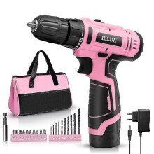 (1 battery and charger) 21v Rechargeable Dual Speed Electric Drill Set, Flashlight, Pistol Drill, Electric Screwdriver, Tool, Lithium Electric Drill