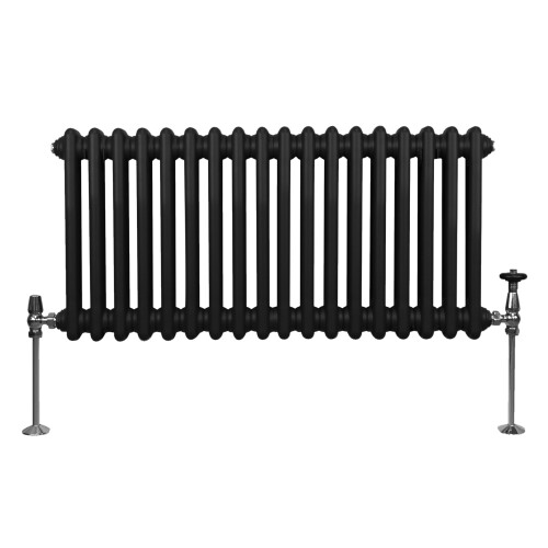 Traditionele 2 Kolom Radiator - 300 x 832mm - Zwart 2