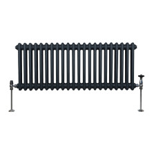Hagyományos kétoszlopos radiátor - 300 x 1012 mm - Antracit szürke