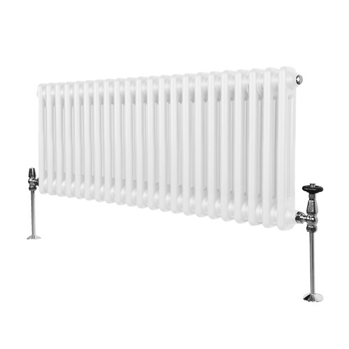 Traditionel 2-søjlet radiator - 300 x 1012 mm - Hvid 2