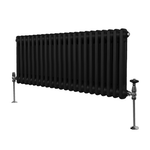 Παραδοσιακό καλοριφέρ 2 στηλών - 300 x 1012 mm - μαύρο 2