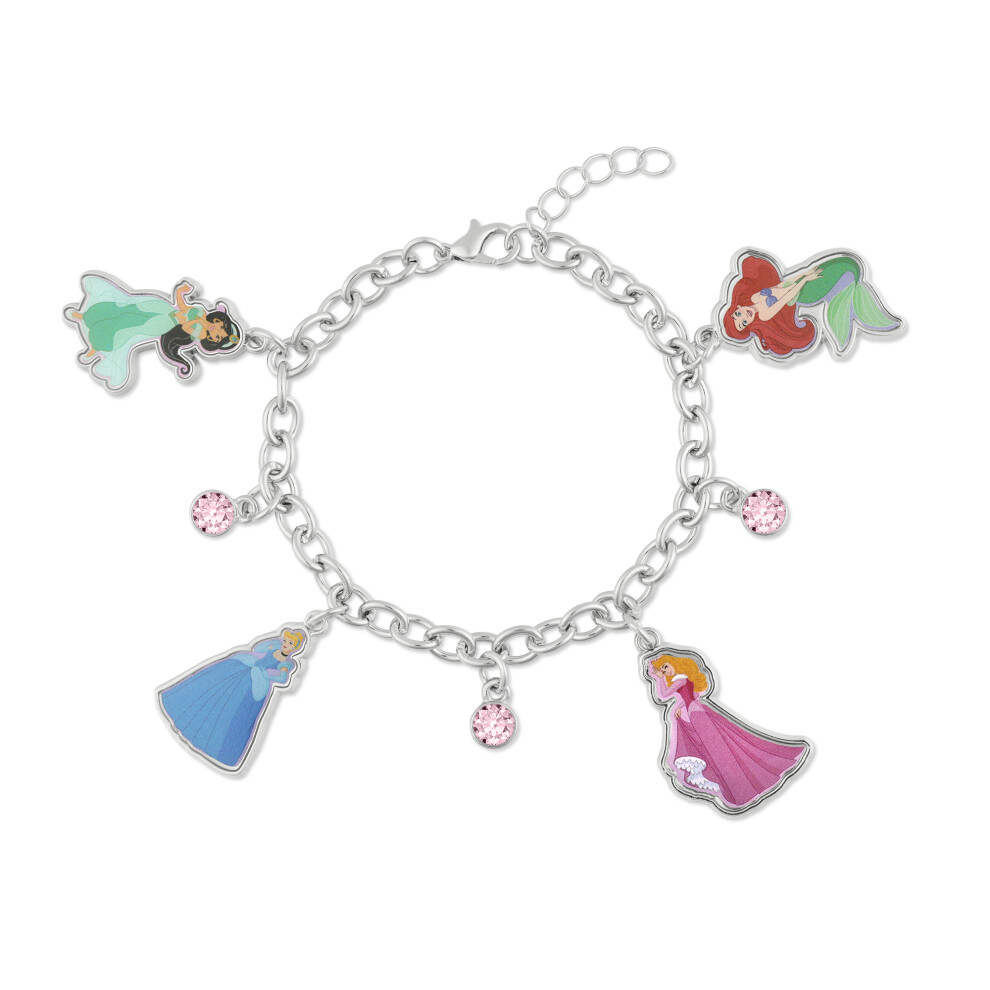 Disney Princess Multicoloured Enamel Costume Crystal Charm Bracelet