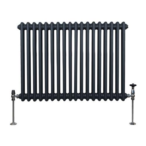 Παραδοσιακό καλοριφέρ 2 στηλών - 600 x 832 mm - γκρι ανθρακί 2