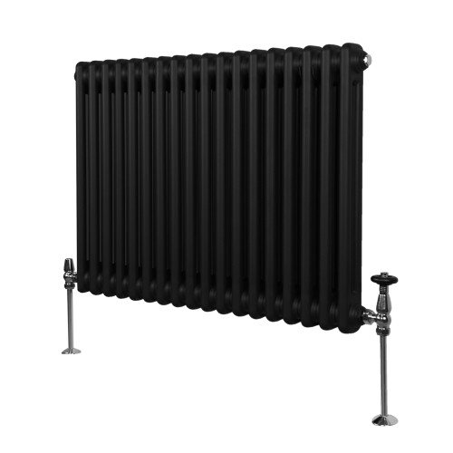 Παραδοσιακό καλοριφέρ 2 στηλών - 600 x 832 mm - μαύρο 2