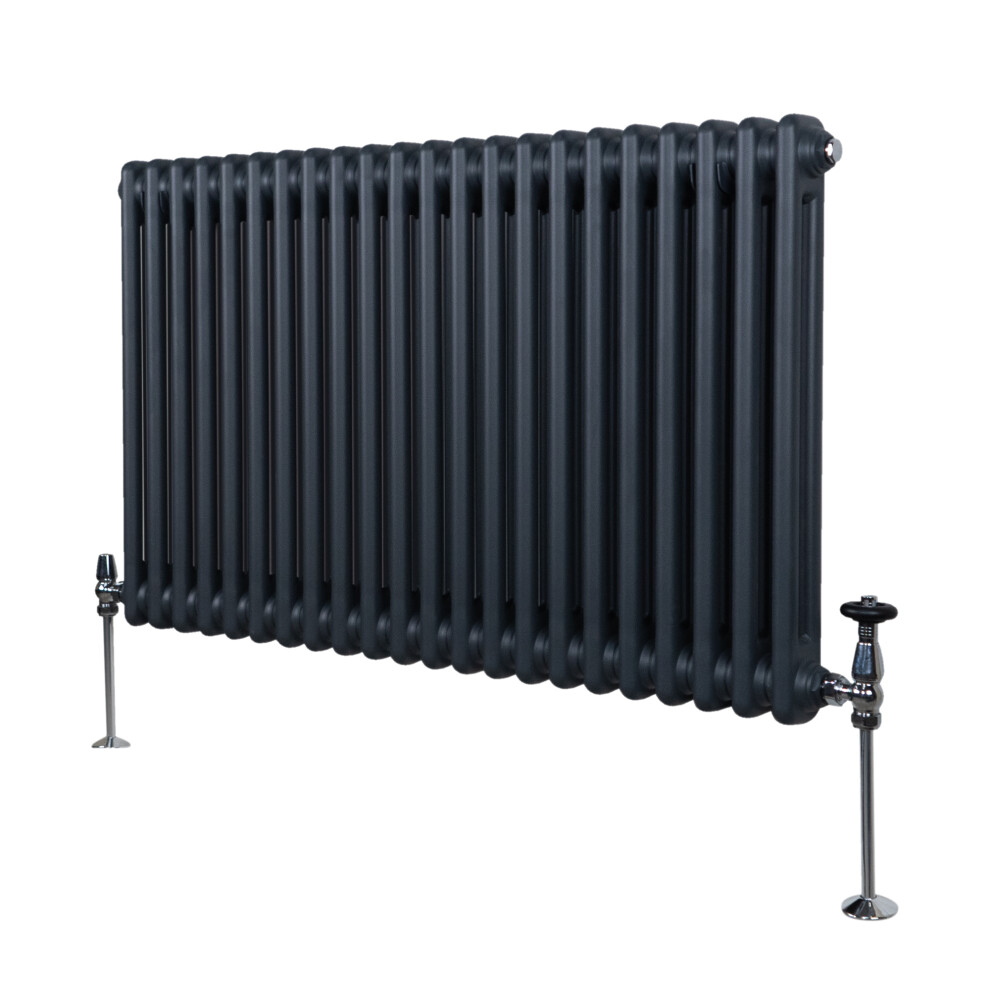 ( 600Mm X 1012Mm, Grey) Traditional 2 Column Radiator Heater 5055986189169