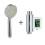 Lowenergie (Eco Water Saving Showerhead Green 5 Setting plus Shower Timer with Flow Meter Self Powered) Shower Head & Timer Flow Meter Self Powered Water & Energy Saving 1