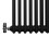 Traditionel 2-søjlet radiator - 600 x 1012 mm - Sort 12