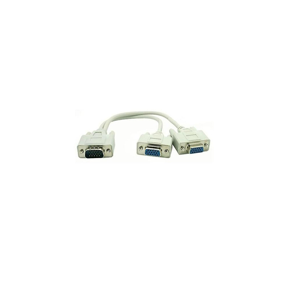 Sinknap 2 Vga Svga Monitor Male To 2 Dual Female Y Splitter Cable 15 Pin External Adapter 9171363493301