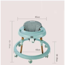 Space-saving, Foldable And Comfortable 6-wheel Baby Walker The First Step In Learning To Walk