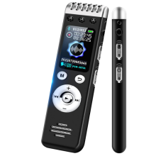 Gravador de Áudio de 16 Gb Controlado Por Voz com Função de Reprodução 150 Horas de Gravação Contínua Preto