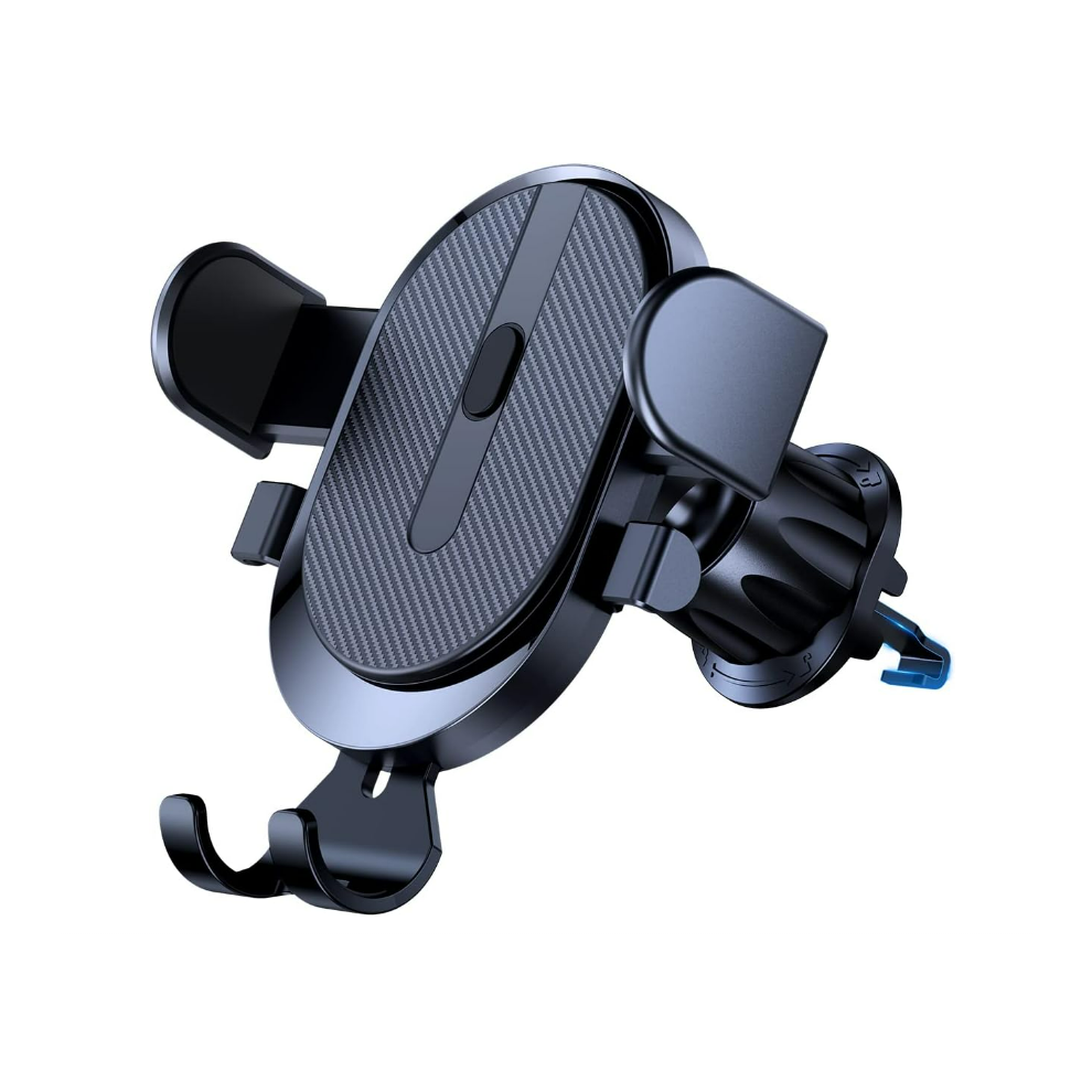 Chronus Car Phone Holder With Hook Clip Air Vent Car Mount 360 Rotation Universal Mobile Phone Mount(Black) Black 6976918339522