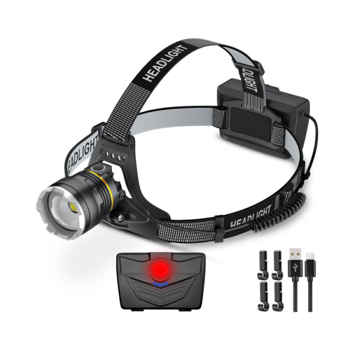 Lampe Frontale EverBrite Rechargeable LED - 6 Modes, Capteur Mouvement (noir)