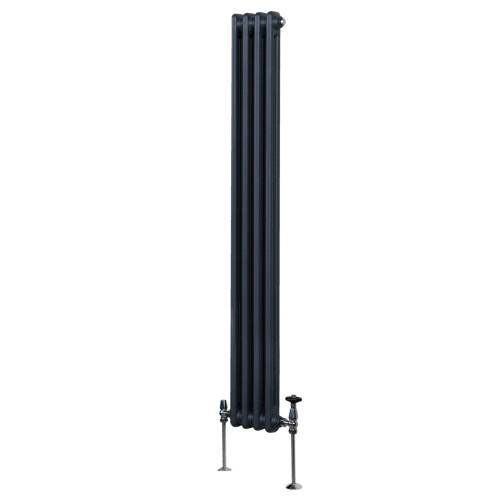 Παραδοσιακό θερμαντικό σώμα 2 στηλών - 1500 x 562 mm - μαύρο 2
