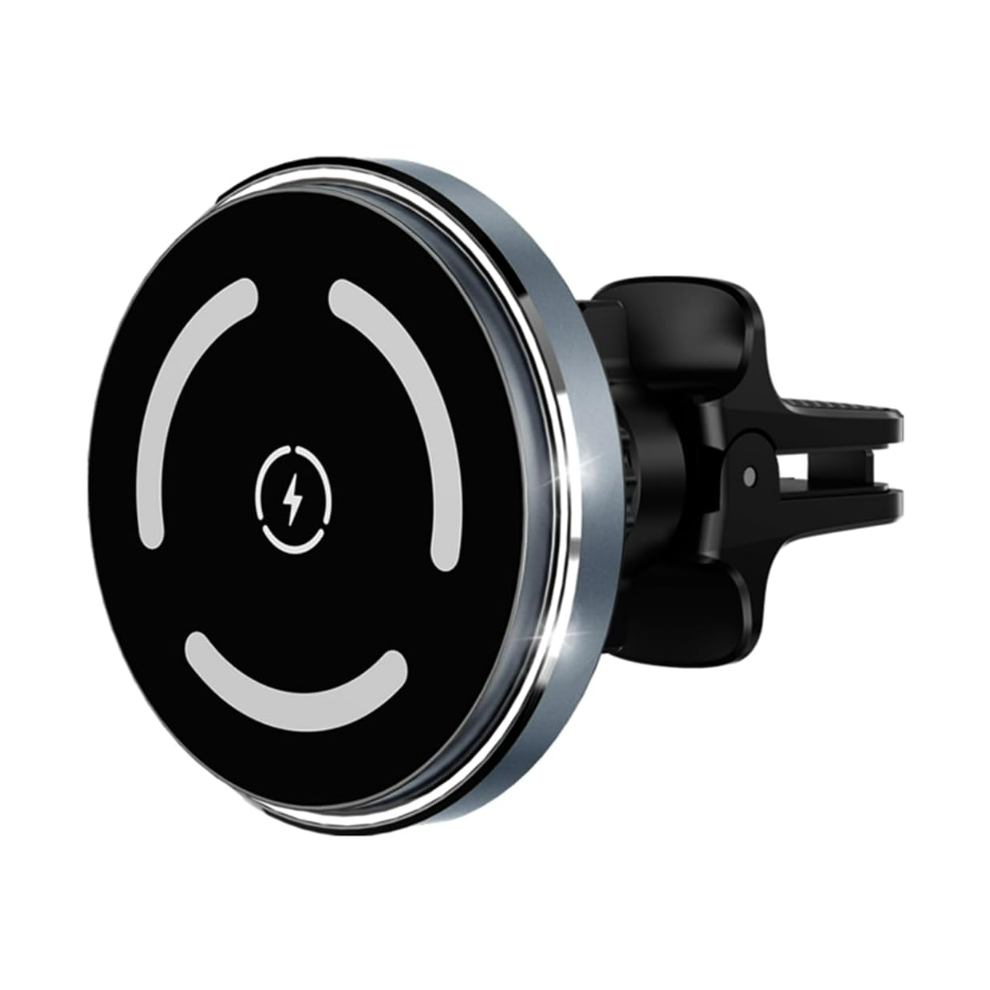 Chronus 15W Magnetic Wireless Car Charger For Magsafe Compatible With Iphone 15,14,13,12, Pro Max, Mini(Black) Black 6976918339607