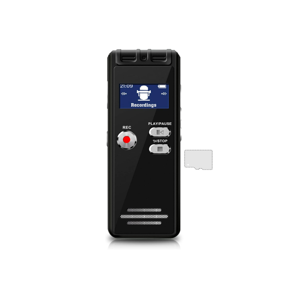 Chronus 16GB Small Digital Voice Recorder - Voice Activated Recorder Rechargeable Audio Recorder MicroSD Expansion Tape Recorder Recording-image-OPC-PDRRV5Z-NEW
