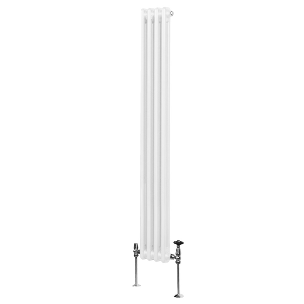 (1800mm x 202mm, White) Traditional 2 Column Radiator Heater