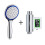 Lowenergie (Eco Water Saving Showerhead – Single Function Round Blue Shower Timer with Flow Meter Self Powered) Shower Head & Timer Flow Meter Self Powered Water & Energy Saving 1