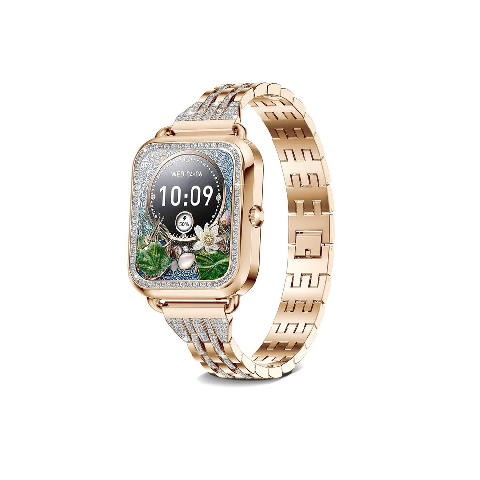 Chronus Smartwatch 1.57 Inch Pedometer Watch Women Hd Full Touch Screen Android/Ios Gold 9331562992153