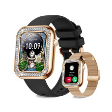 Smartwatch Women Bluetooth Call 1.57'' with Female Function Sleep IP67 Waterproof Black
