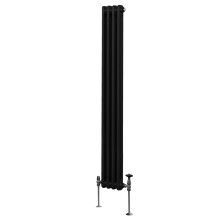 Tradycyjny grzejnik 2-kolumnowy - 1800 x 202 mm - czarny