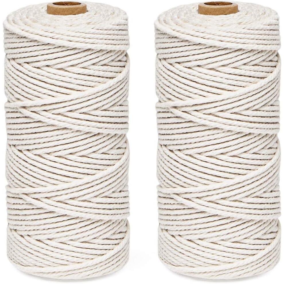 Rope Kit 3Mm X 200M Beige Cotton Cord, 100% Cotton Macram Twine Twine, Natural Cotton Cord For Weaving Hanging Plants Diy 9171363493875