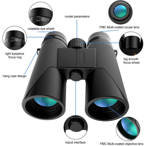 Binóculo  10X42 Compactos para Observação de Pássaros/Viagem/Caça Preto 1