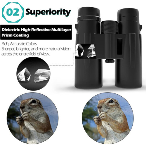 Binóculo  12X42 Compacto de para Observação de Pássaros em Viagens Observação de Estrelas e Caça, 2