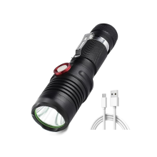 LED Tactical Flashlights USB Rechargeable Stepless Dimming, High Lumens 5000 Lumens, Waterproof, Power Display, Mini Handheld Flashlights(Black)