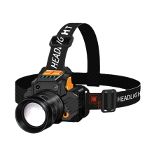Chronus LED Head Torch Headlamp USB Rechargeable, Waterproof Zoomable Rotatable Head Torch Flashlight with 3 Modes(Black)