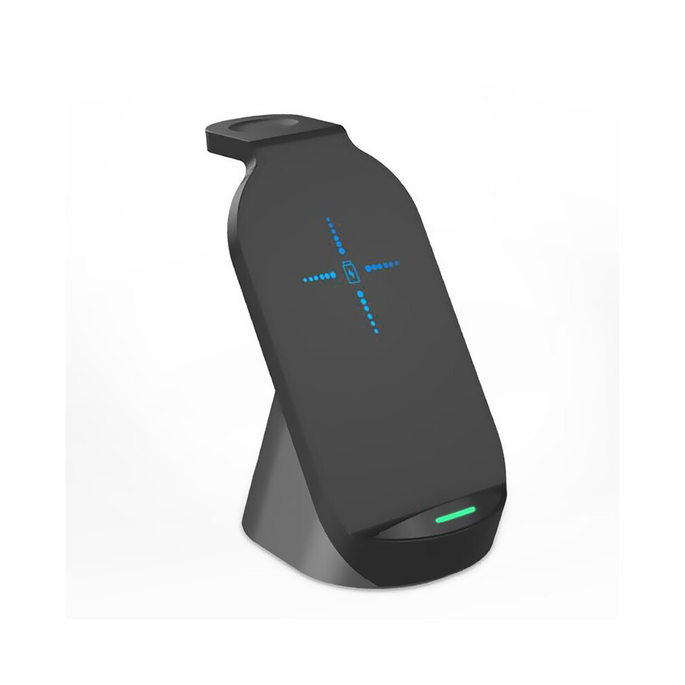 Chronus 15W Wireless Charger Stand, 3-In-1 Desktop Charging Cradle, For Iphone, Apple Watch, Airpods, Black 9331562963573