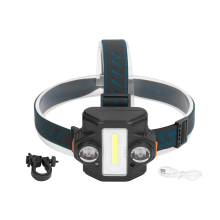 USB Rechargeable Head Flashlight-2 in 1 High Bright LED Induction Headlamp Bike Light USB Rechargeable Head Flashlight Waterproof Work Light(Black)