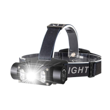 Headlamp, USB Rechargeable LED Head Lamp, Compatible with A Variety of Battery Types Flashlight Outdoor Portable Waterproof Camping Fishing(Black)