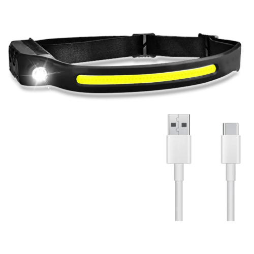 Head Torch, Headlight Rechargeable Headlamp 8 Lighting Modes with Motion Sensor Lightweight Headlight Flashlight Bright Headlamp Torch(Black)