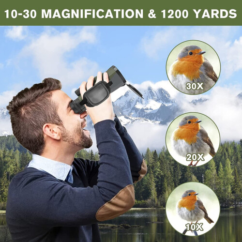 Monocular  10-30X60 com Prisma Bak4 e Lente Fmc 2