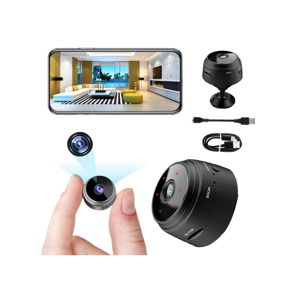 Chronus Mini Hidden Spy Camera Motion Detection Wireless Wifi Camera Night Vision Hd 1080P,Nanny Cam For Home Security(Black) 9331562967885