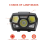 LED Headlamp, Bright Hard Hat Head Lamp, USB Rechargeable Waterproof Flashlight(Black) 6