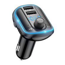 Transmisor FM Bluetooth 5.0 Adaptador Bluetooth para automóvil con puerto de carga rápida QC 3.0 y retroiluminación P