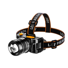 LED Headlamp Zoomable Hunting Headlight Ultra Bright Motion Sensor 3 Modes Head Torch High Power Zoomable Headlight with Power Indicator(Black)