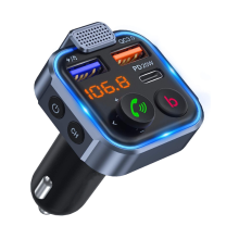 Vysielač FM do auta [najnovšia verzia] Súprava bezdrôtového rádiového adaptéra Bluetooth 5.0 PD3.0 typu C do auta