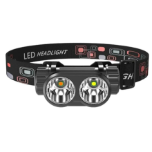 LED Headlamp Flashlight USB Rechargeable Ultra Bright LED Head Torch Great for Running, Camping, Hiking & More(Black)