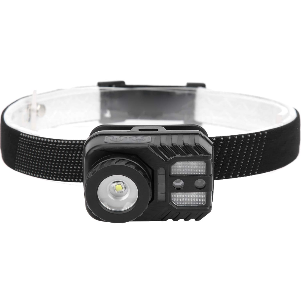 Photos - Flashlight Chronus Headlamp - Builtâin Battery Rotating Zoom Smart Power Display Interaction Headlamp(Black)